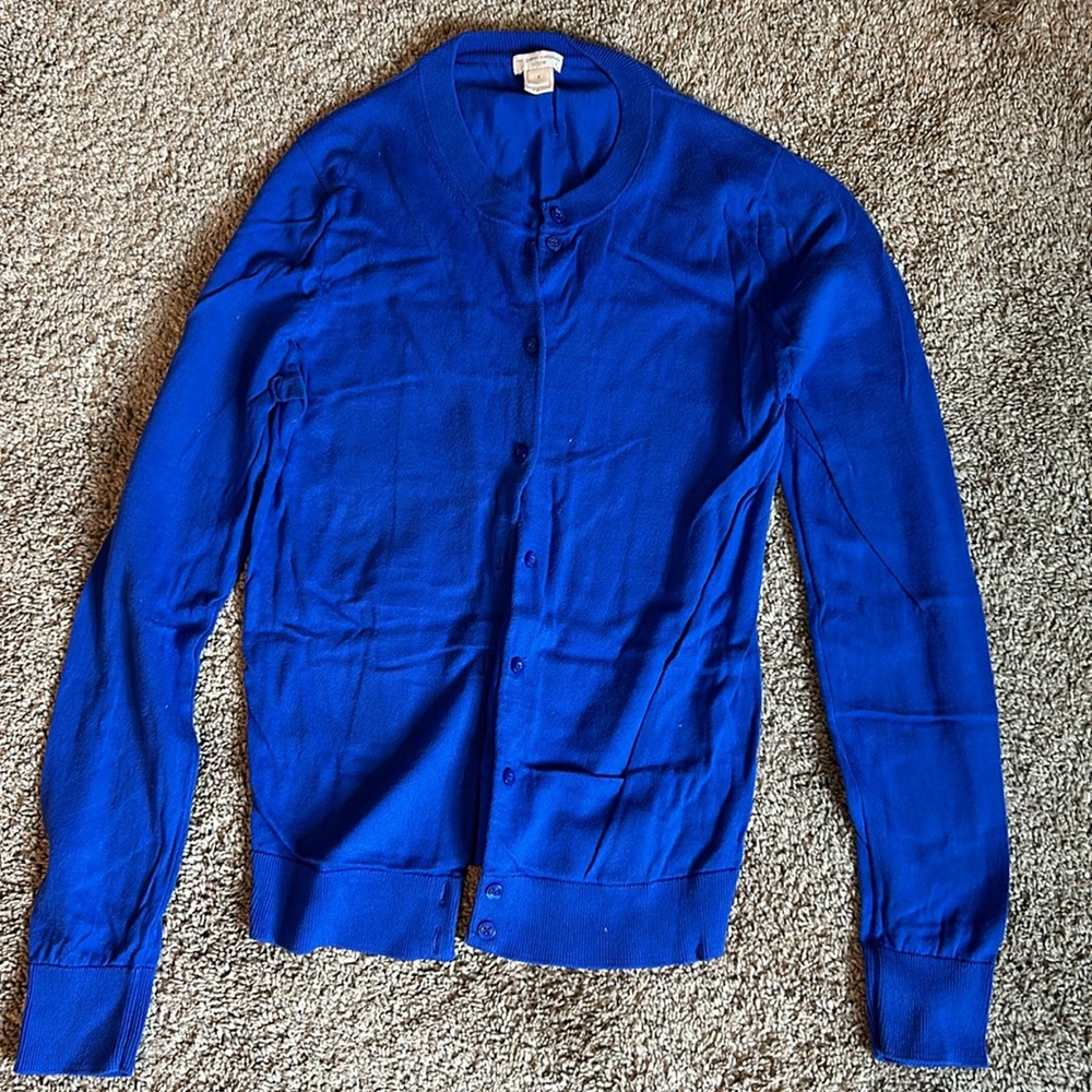 J Crew Royal Blue Caryn Cardigan Size Small